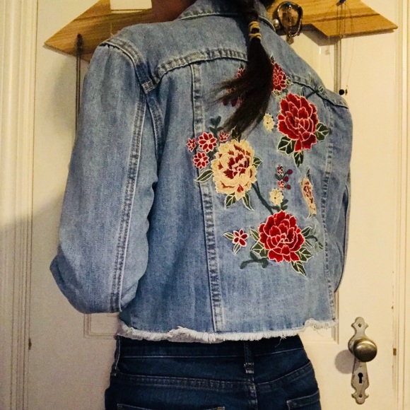 floral denim jacket forever 21